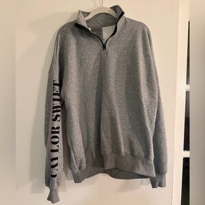 Taylor Swift Gray Quarter Zip-Up Sweater
